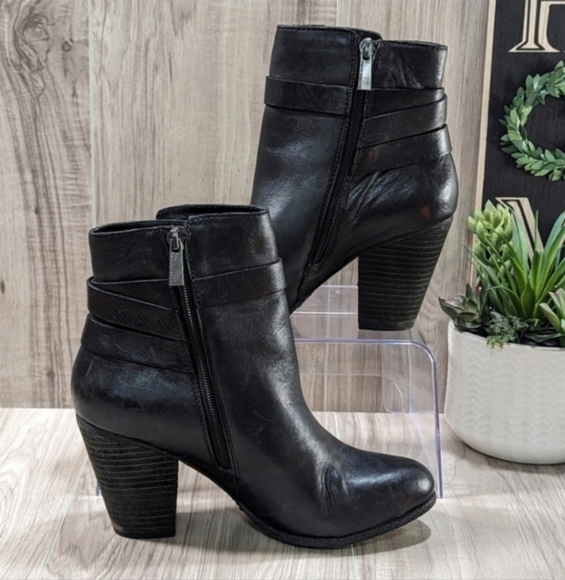 Vince Camuto "Harriet" Boots Women's Size 8 Black Leather - Picture 3 of 11